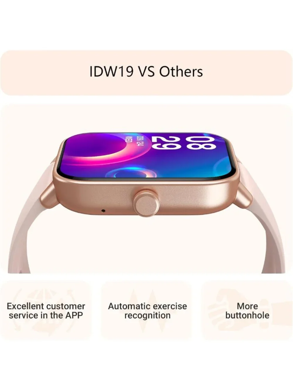 Stylish Smartwatch for Women, IP68 Waterproof, Fitness Tracker, Heart Rate